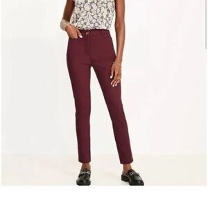 Loft Burgundy skinny Pants